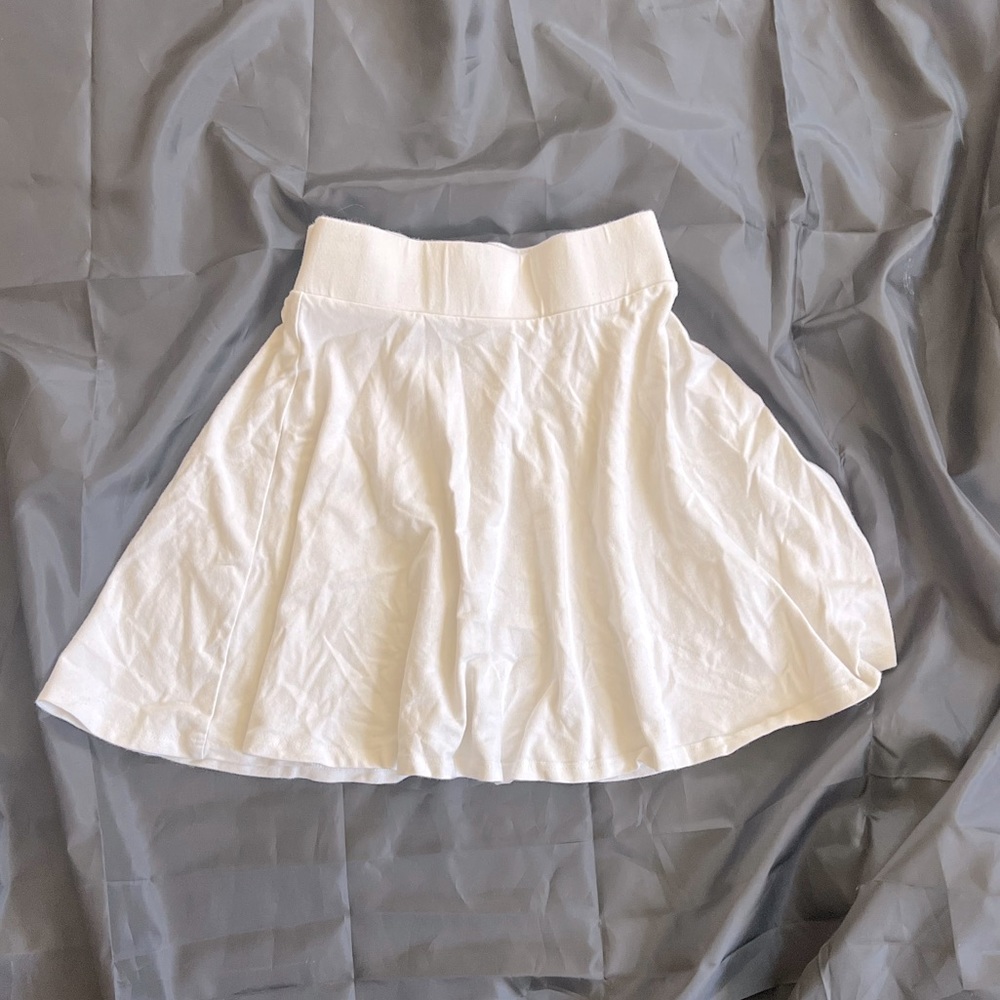 White skater skirt